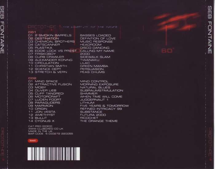 GLOBAL UNDERGROUND - Seb Fontaine - prototype 3 (x2 CD) PRO 003CD 5 033272 220055