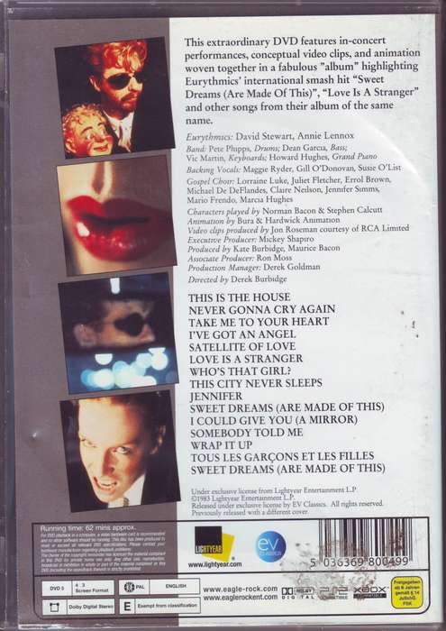 EURYTHMICS -  Sweet dreams (DVD) EVDVD004