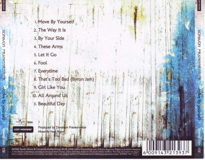 DONAVON FRANKENREITER - Move by yourself (CD) STARCD 7027 EX (R25 SALE)