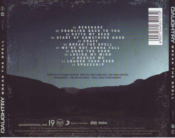 DAUGHTRY - Break the spell (CD) CDRCA 7335 NM