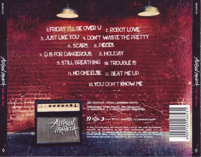 ALLISON IRAHETA - Just like you CDZOM 2162 NM (R25 SALE)