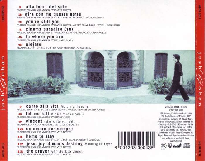 JOSH GROBAN - Josh Groban (CD) WBCD 2013 EX