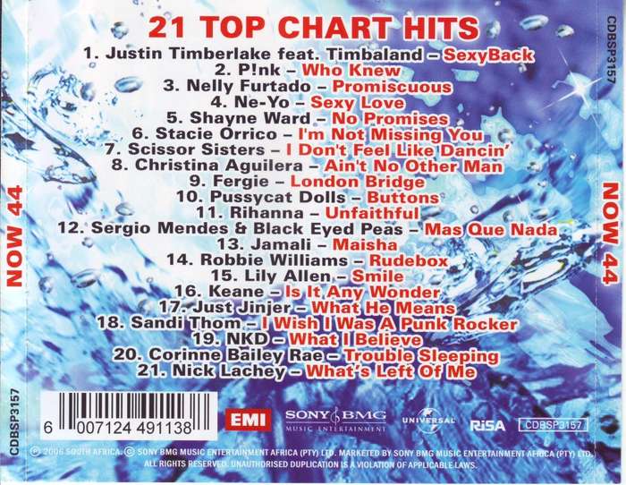 NOW 44 (SA) - Compilation (CD) CDBSP 3157 EX
