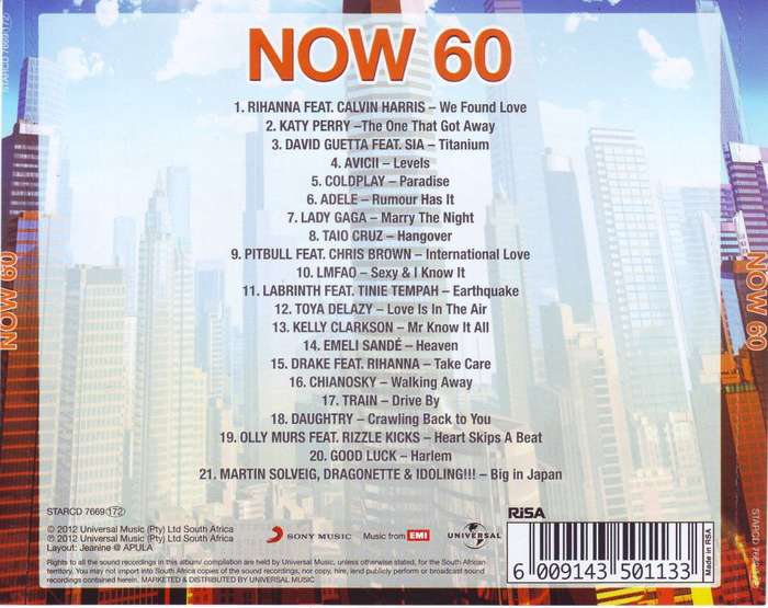 NOW 60 (SA) - Compilation (CD) STARCD 7669 NM