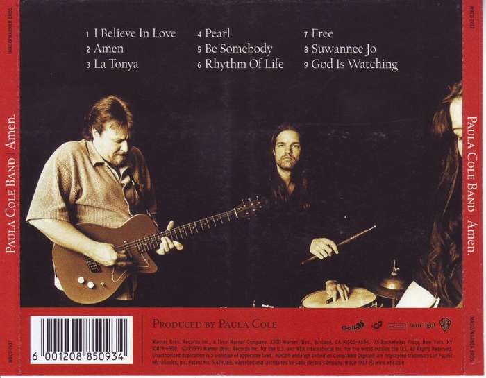 PAULA COLE BAND -  Amen (CD) WBCD 1937 K NM (R25 SALE)