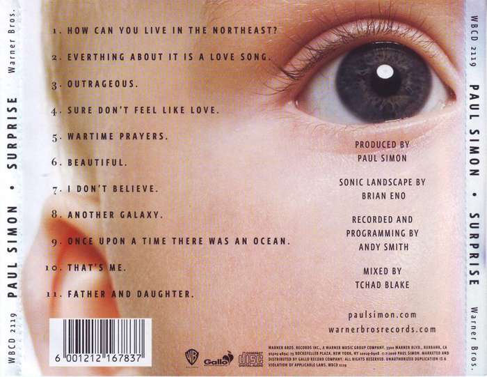 PAUL SIMON - Surprise (CD) WBCD 2119 NM-