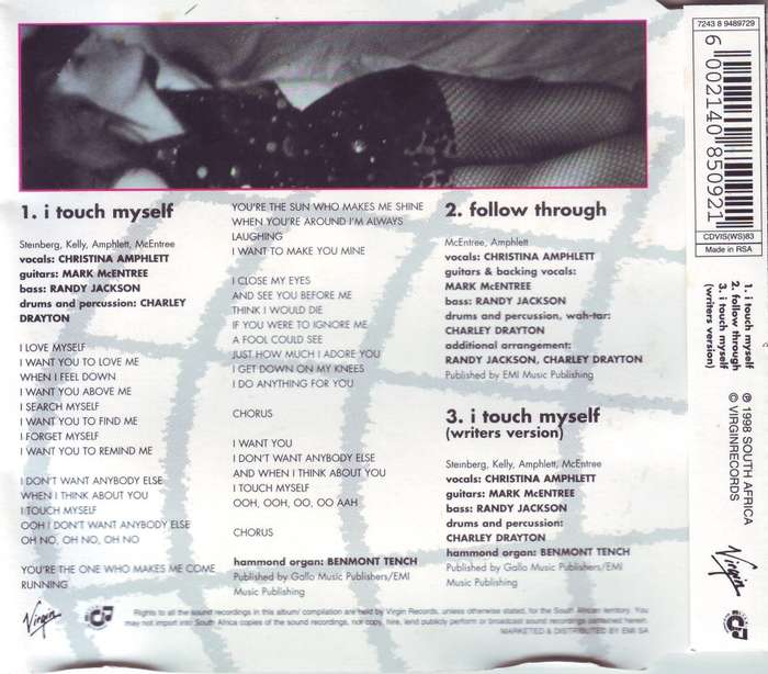 DIVINYLS - I touch myself (CD single) CDVIS (WS) 83 EX