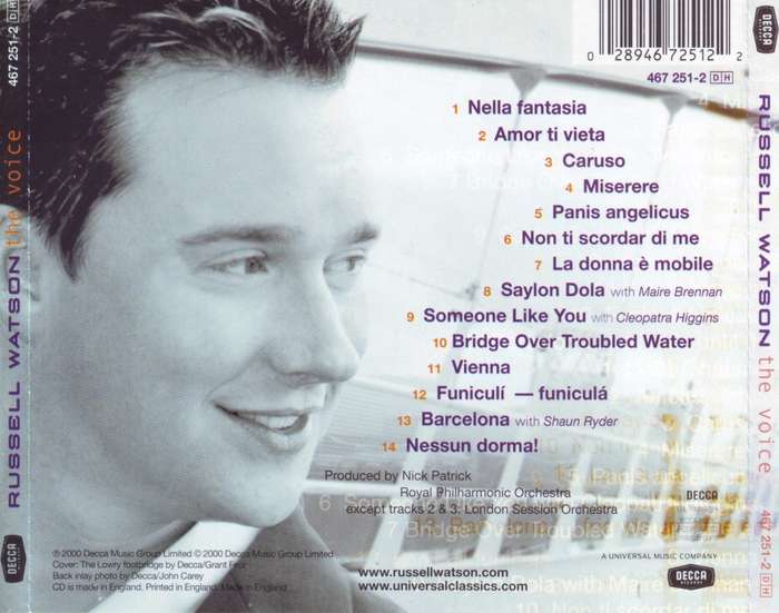 RUSSELL WATSON - The voice (CD)  467 251-2 NM (R25 SALE)
