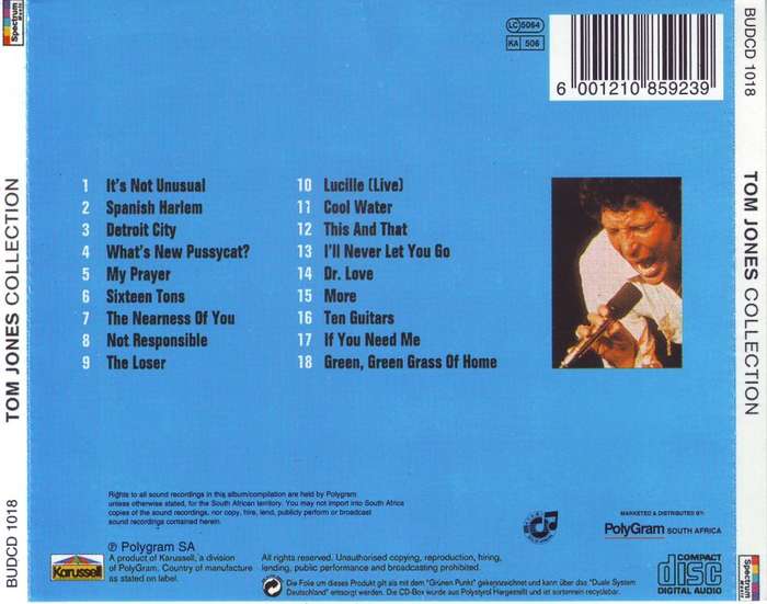 TOM JONES - Collection (CD) BUDCD 1018 EX