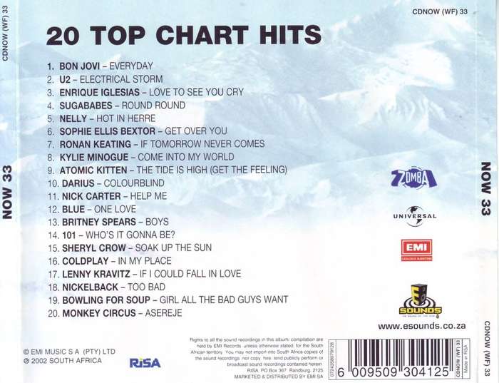 NOW 33 (SA) - Compilation (CD) CDNOW (WF) 33 NM-