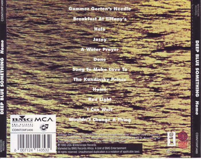 DEEP BLUE SOMETHING - Home (CD) CDINT (WF) 400 NM-