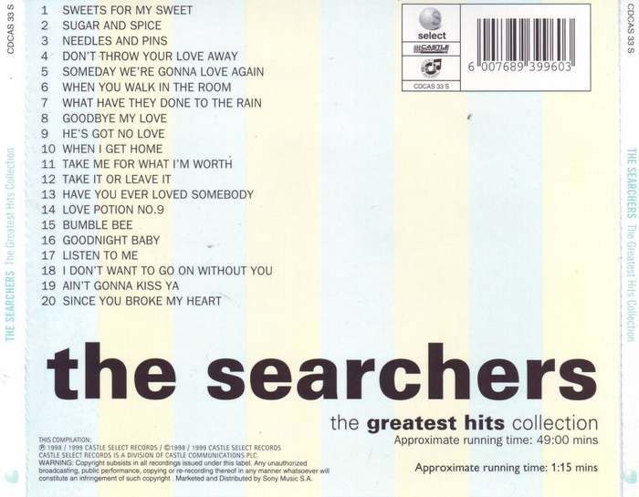 THE SEARCHERS - The greatest hits collection (CD) CDCAS 33 S EX
