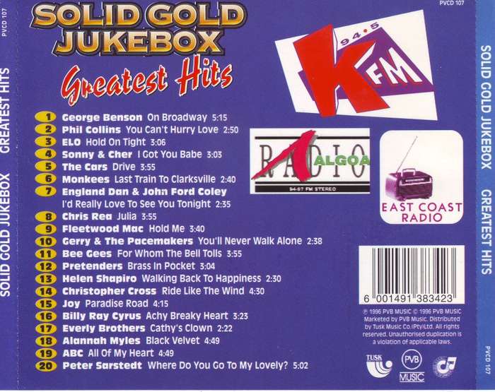 SOLID GOLD JUKEBOX GREATEST HITS - Compilation (CD) PVCD 107 NM-