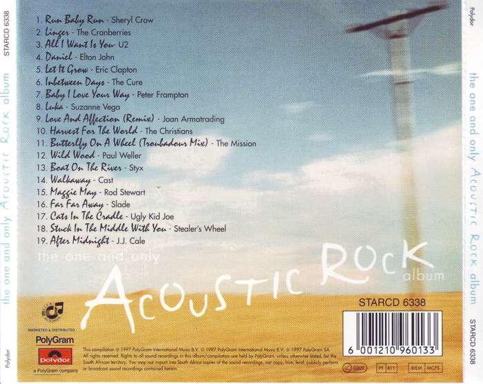 THE ONE AND ONLY ACOUSTIC ROCK ALBUM - Compilation (CD) STARCD 6338 NM-
