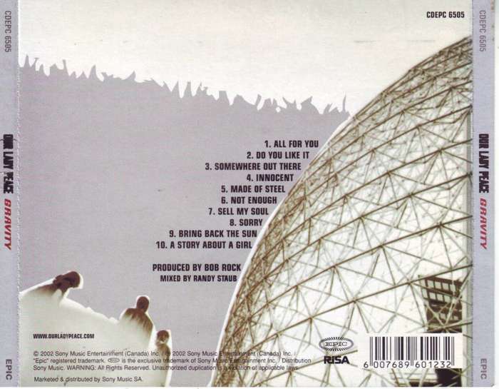 OUR LADY PEACE - Gravity (CD) CDEPC 6505 NM