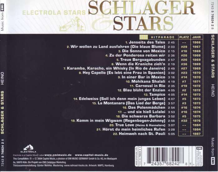 HEINO - Schlager & stars (CD) 7243 5 76824 2 8 NM-