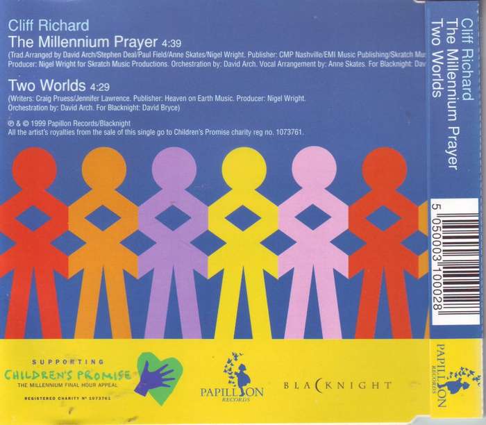 CLIFF RICHARD - The millennium prayer (2 track CD single) PROMISECD01