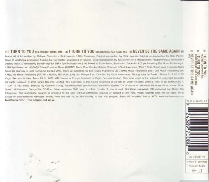 MELANIE C - I turn to you (CD single) VSCDT1772 EX