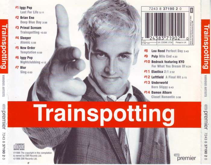 TRAINSPOTTING - Music from the motion picture (CD) 7243 8 37190 2 0 NM-