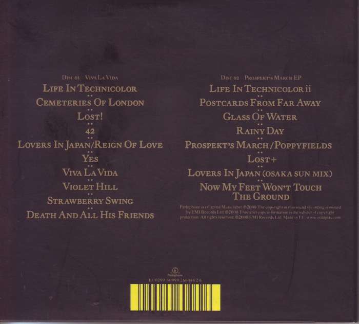 COLDPLAY - Viva la vida prospekt`s march edition (2 CD, digipak) 50999 266046 2 6