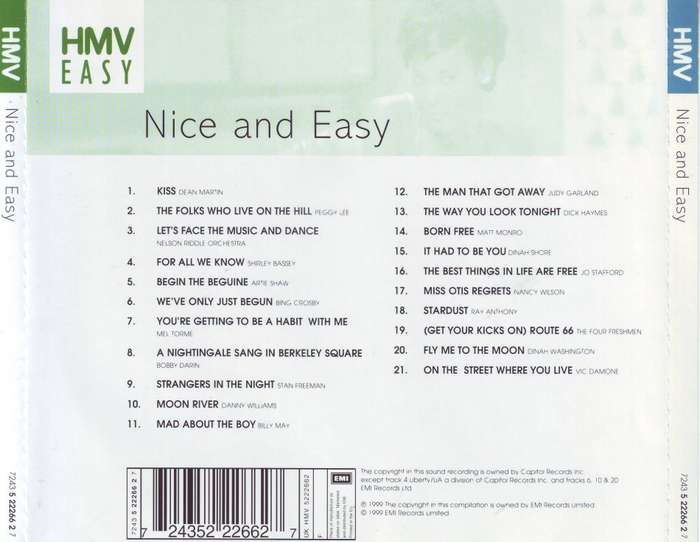 NICE AND EASY - Compilation (CD) 7243 5 22266 2 7 NM