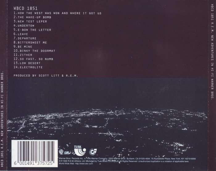 R.E.M. - New adventures in hi-fi (CD) WBCD 1851 VG+