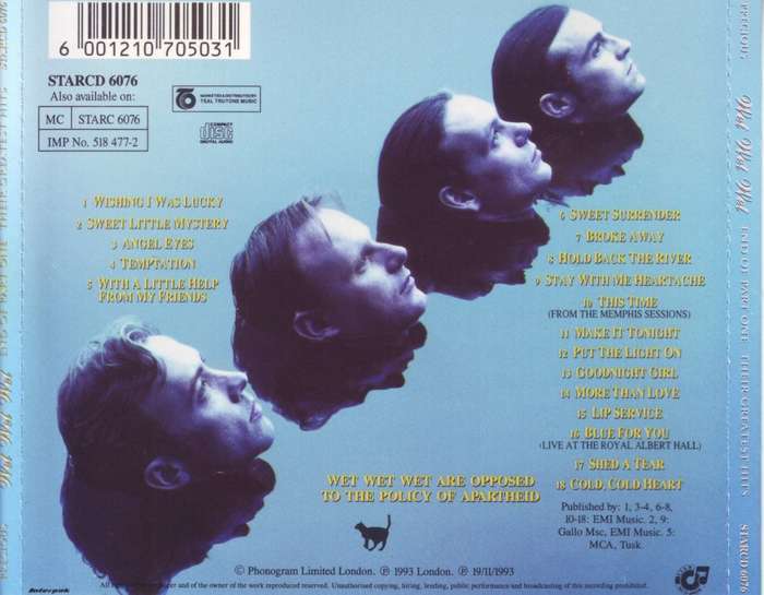 WET WET WET - End of part one their greatest hits (CD) STARCD 6076 EX