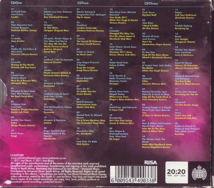 MINISTRY OF SOUND THE ANNUAL 2012 - Compilation (discs 1 & 3 only) NM