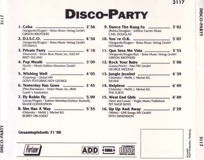 DISCO PARTY - Compilation (CD) 3117 NM-