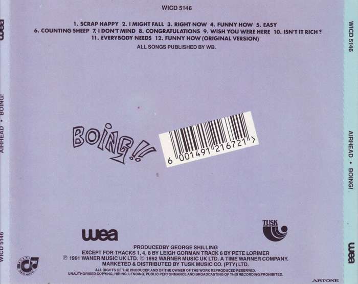 AIRHEAD - Boing! (CD) WICD 5146 EX