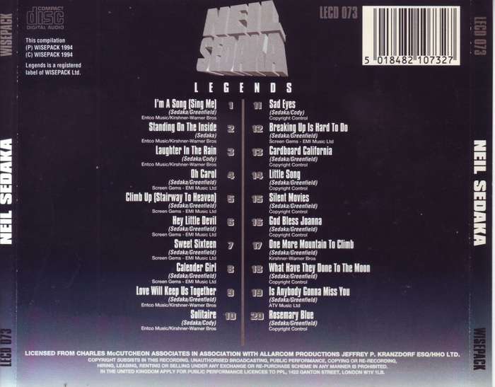 NEIL SEDAKA - Neil Sedaka (CD) LECD 073