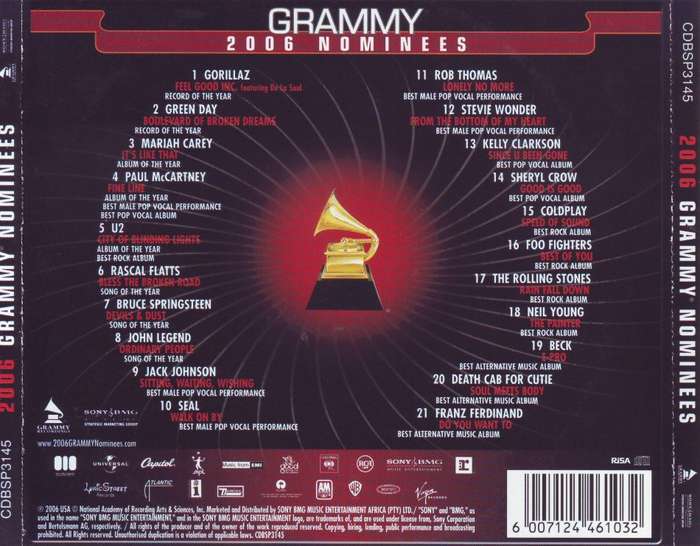 GRAMMY NOMINEES 2006 - Compilation (CD) CDBSP3145 NM-