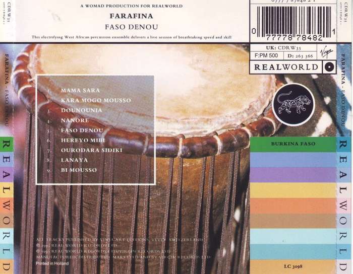 FARAFINA - Faso denou (CD) CD RW 35 NM-