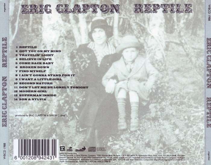 ERIC CLAPTON - Reptile (CD) WBCD 1988 EX