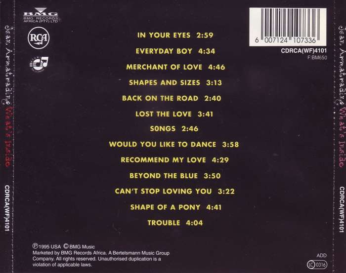 JOAN ARMATRADING - What`s inside (CD) CDRCA(WF)4101 NM-