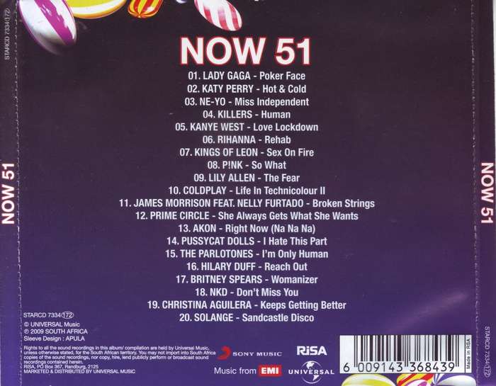NOW 51 (SA) - Compilation (CD) STARCD 7334 EX