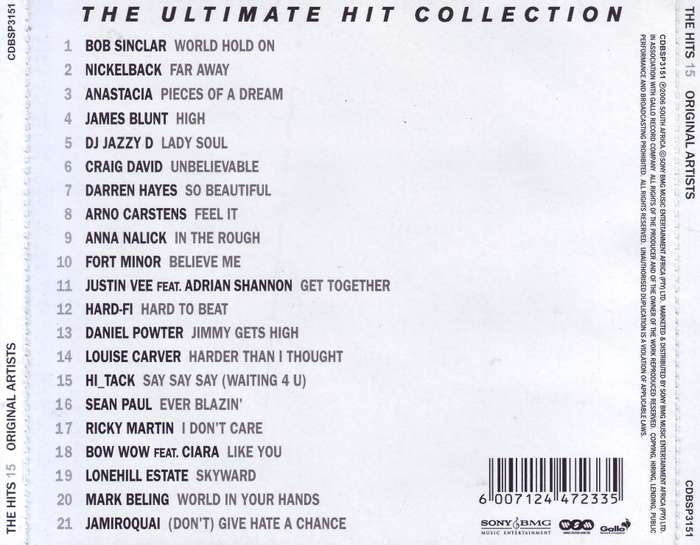 THE HITS 15 - Compilation (CD) CDBSP3151 EX