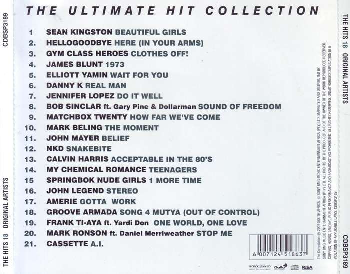 THE HITS 18 - Compilation (CD) CDBSP3189 EX