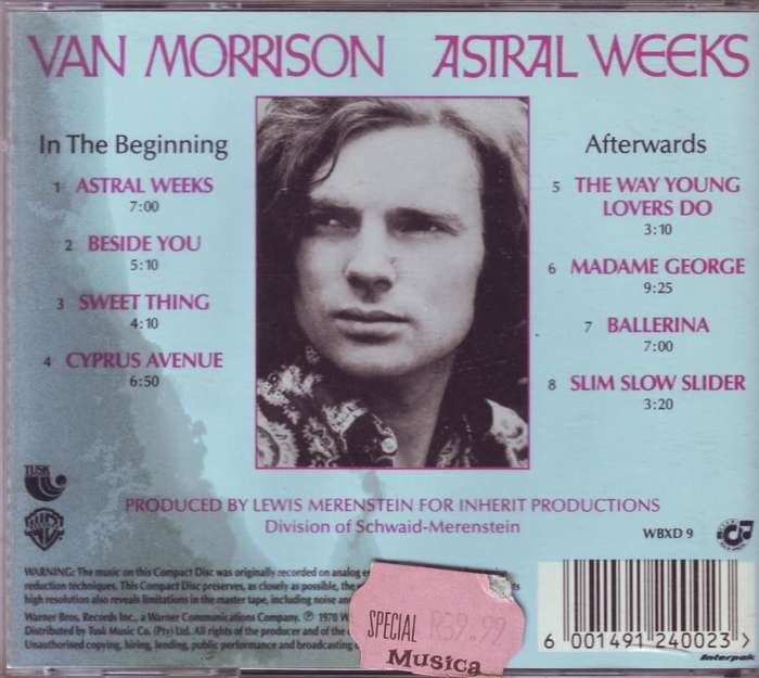 VAN MORRISON - Astral weeks (CD, water damage to back inlay) WBXD 9 NM