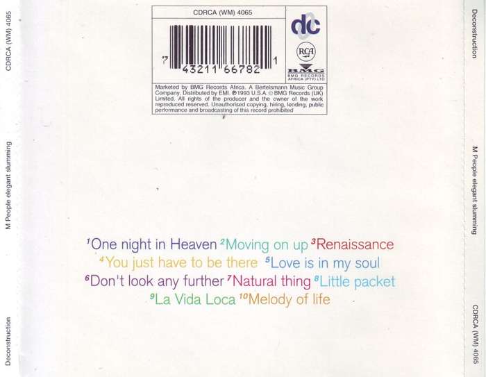 M PEOPLE - Elegant slumming (CD) CDRCA (WM) 4065 VG+
