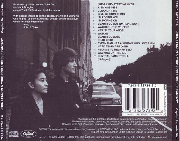 JOHN LENNON & YOKO ONO - Double fantasy (CD, remastered) 7243 5 28739 2 0 NM