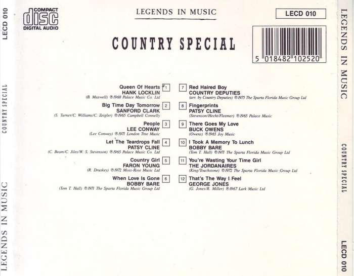 COUNTRY SPECIAL - Compilation (CD) LECD 010 NM