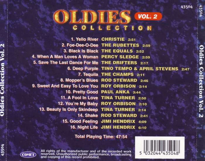 OLDIES COLLECTION VOL.2 - Compilation (CD) 43504 VG to VG+