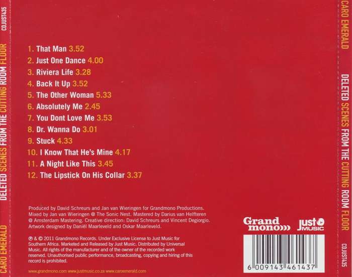 CARO EMERALD - Deleted scenes from the cutting room floor (CD, promo)  CDJUST435 NM-
