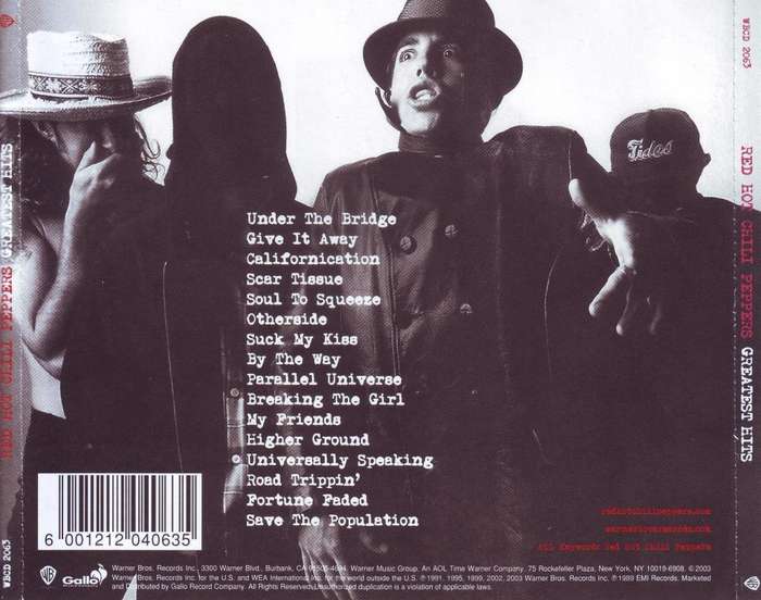 RED HOT CHILI PEPPERS - Greatest hits (CD) WBCD 2063 NM-