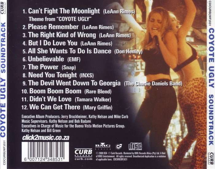 COYOTE UGLY - Soundtrack (CD)  CDCURB(WF)031 VG to VG+
