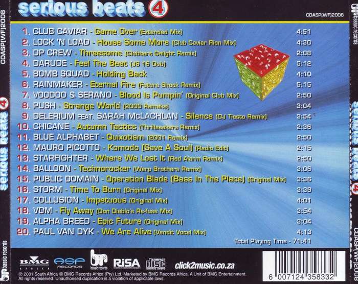 SERIOUS BEATS 4 - Compilation (CD) CDASP(WF)2008 NM-