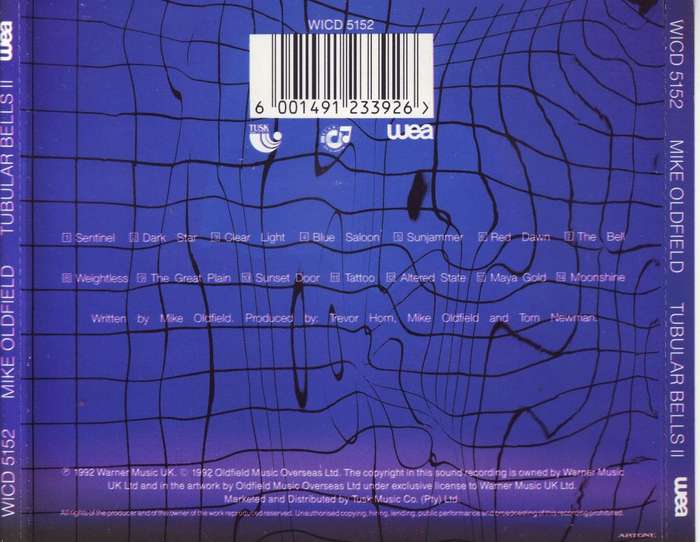 MIKE OLDFIELD - Tubular Bells II (CD) WICD 5152 VG+