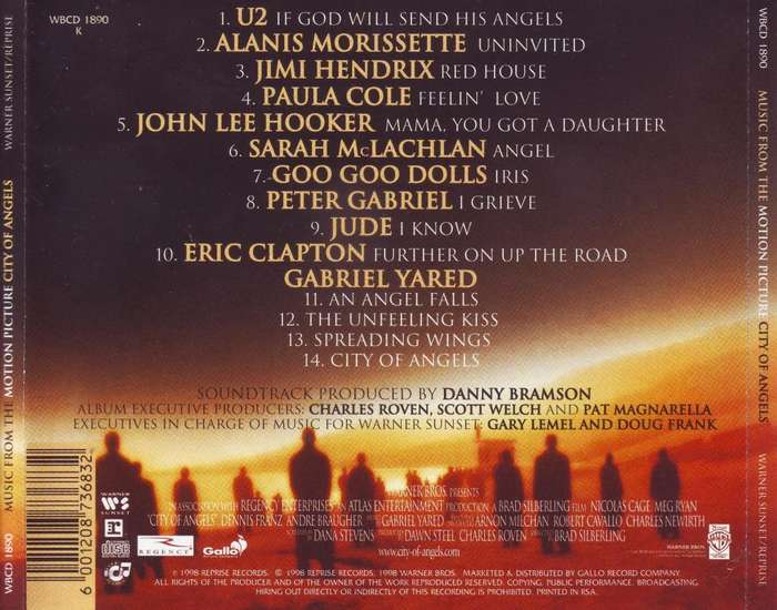 CITY OF ANGELS - Music from the motion picture (CD) WBCD 1890 VG