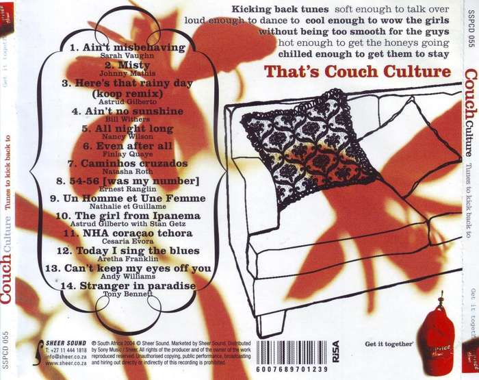 COUCH CULTURE TUNES TO KICK BACK TO - Compilation (CD) SSPCD 055 VG to VG+